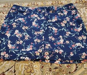 ST. JOHN'S BAY FLORAL SKORT Size 16 Spring Summer Vacation